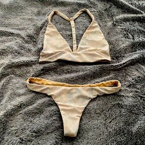 The Girl and The Water Pale Fade Snakeskin Bikini
